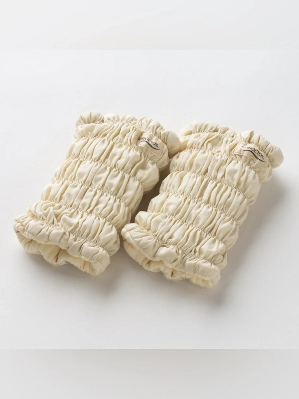 Made in Japan 100% Cotton warm Scrunchie-Style Ankle warmer - cream
